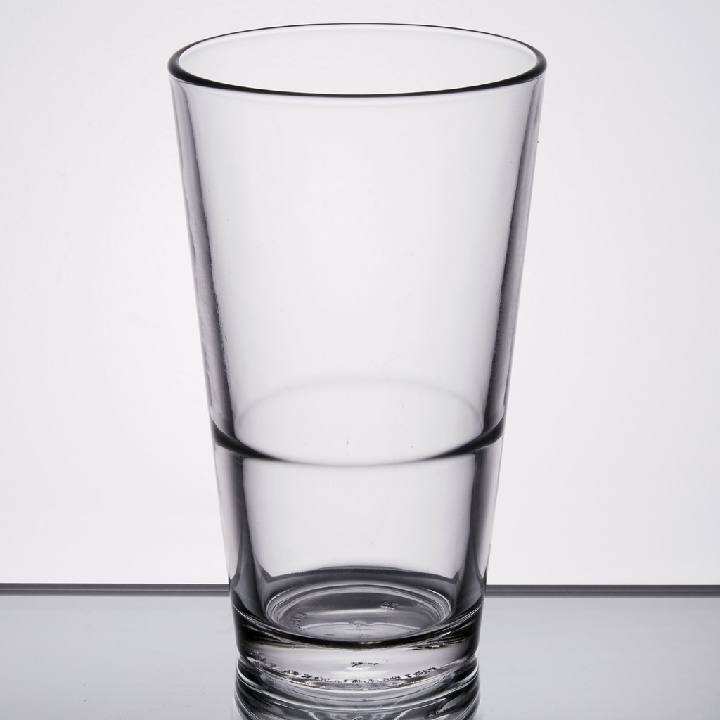 Libbey Restaurant Basics 16 oz. Rim Tempered Stackable Mixing Glass / Pint Glass