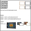 13.875" x 8.875" Unisub Natural Serving Tray with Sublimatable Insert
