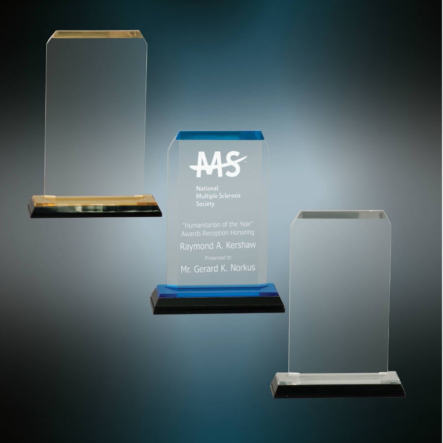 3 1/2" x 6 1/2" Gold Clipped Corner Impress Acrylic