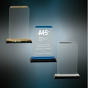 3 1/2" x 6 1/2" Silver Clipped Corner Impress Acrylic
