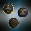 5 1/2" Black/Blue Luminary Circle Acrylic
