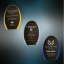 8" Black/Gold Luminary Oval Acrylic