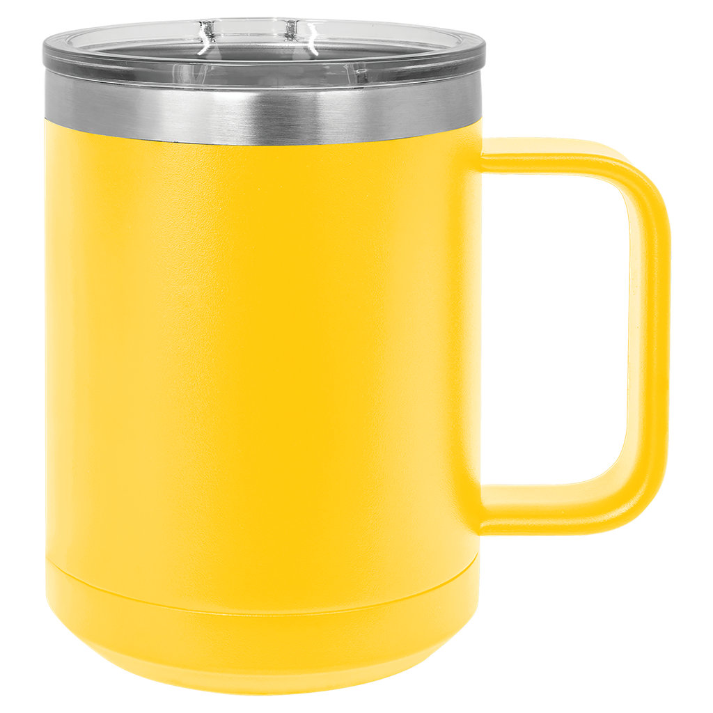 Polar Camel 15 oz. Yellow Vacuum Insulated Mug with Slider Lid