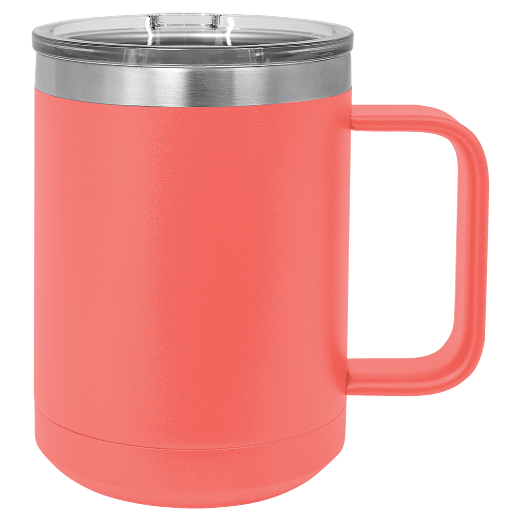 Polar Camel 15 oz. Coral Vacuum Insulated Mug with Slider Lid