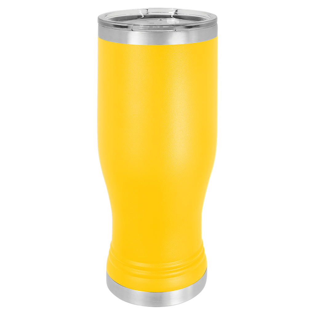 Yellow 20 oz. Polar Camel Pilsner w/Clear Lid