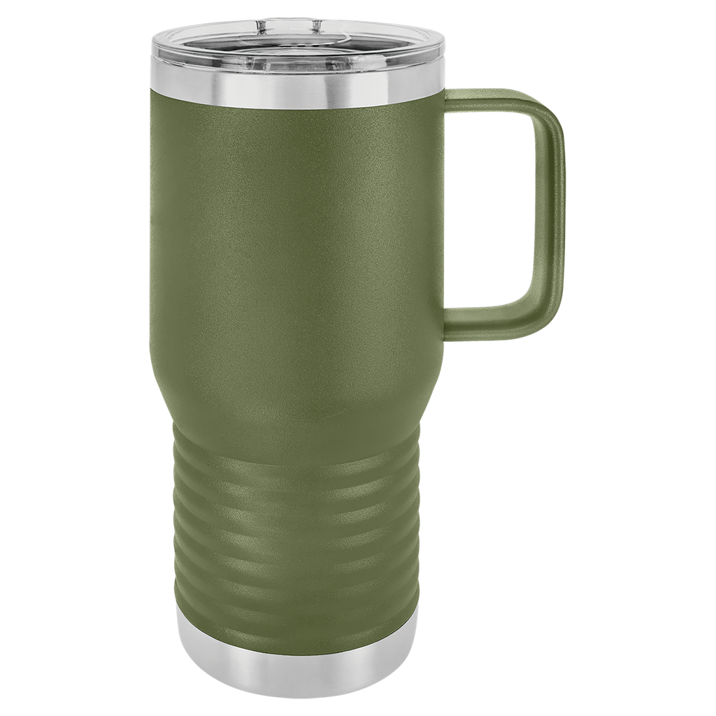Polar Camel 20 oz. Olive Green Vacuum Insulated Travel Mug with Slider Lid