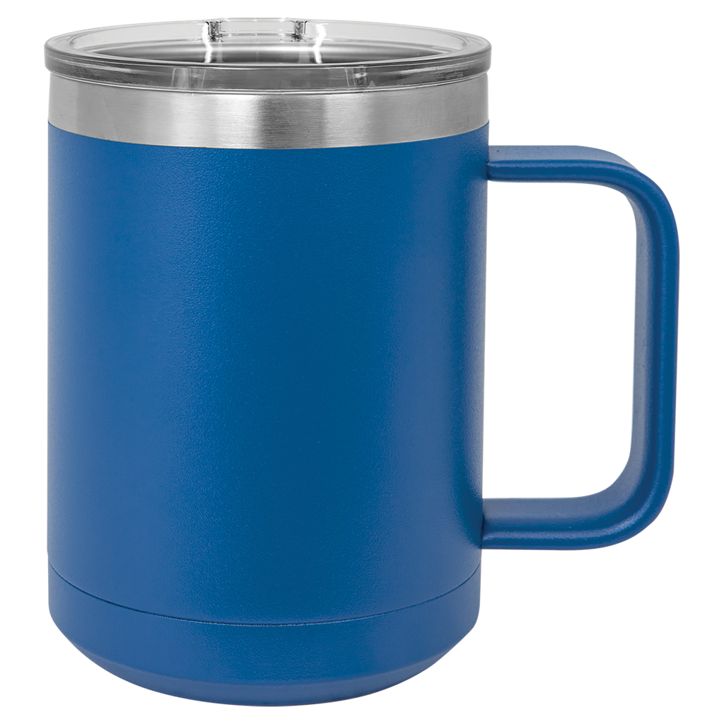 Polar Camel 15 oz. Royal Blue Vacuum Insulated Mug with Slider Lid