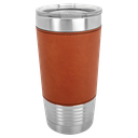 20 oz. Rawhide Laserable Leatherette Polar Camel Tumbler with Clear Lid