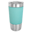 20 oz. Teal Laserable Leatherette Polar Camel Tumbler with Clear Lid