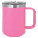 Polar Camel 15 oz. Pink Vacuum Insulated Mug with Slider Lid