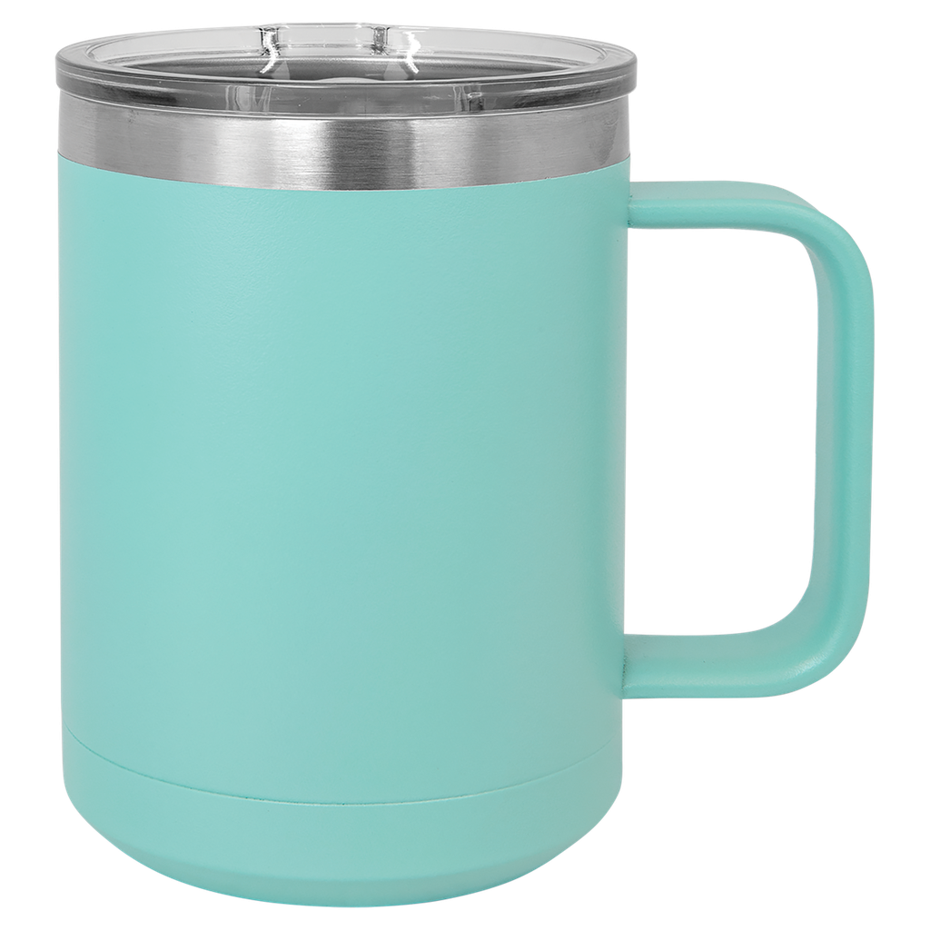Polar Camel 15 oz. Teal Vacuum Insulated Mug with Slider Lid