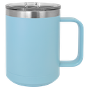 Polar Camel 15 oz. Light Blue Vacuum Insulated Mug with Slider Lid