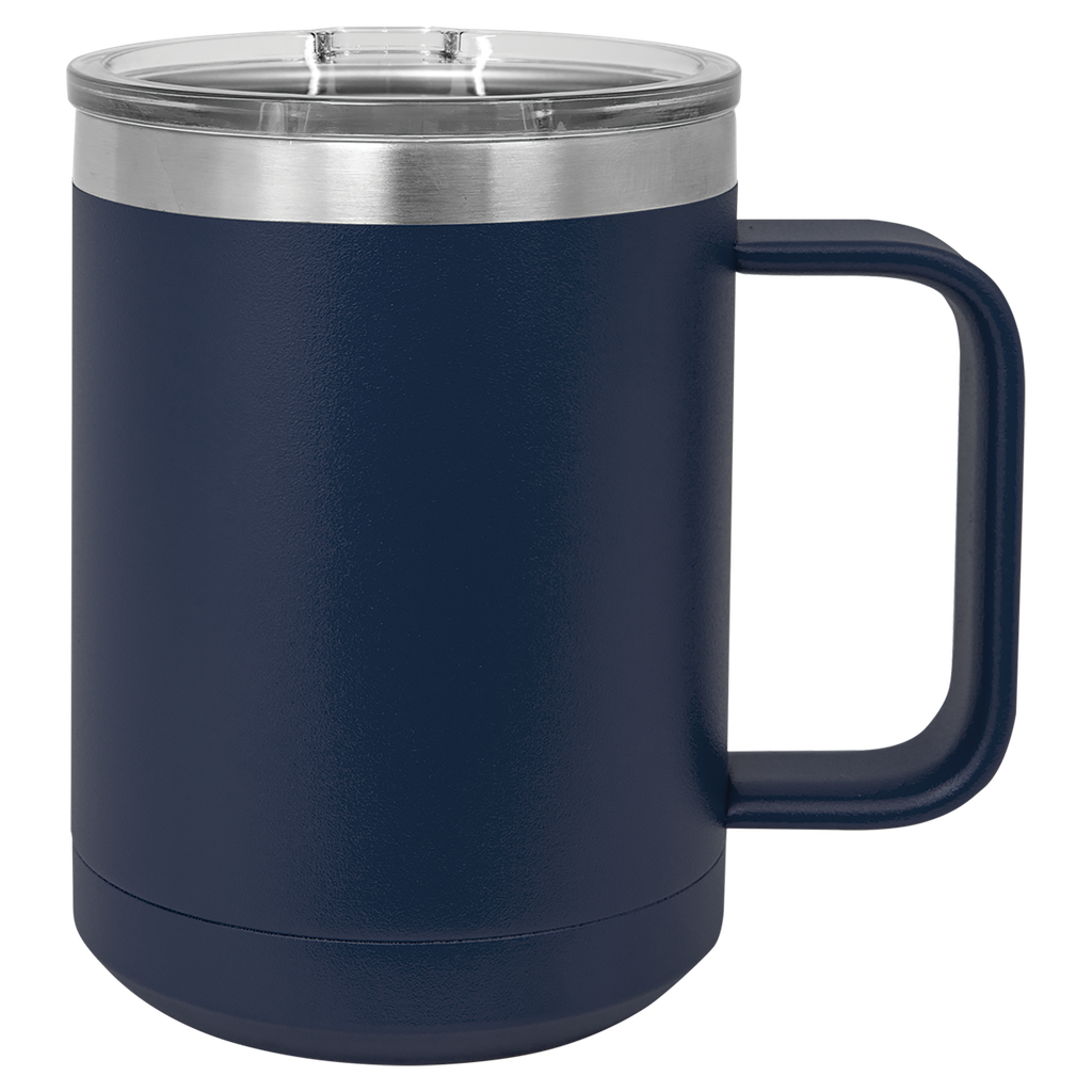 Polar Camel 15 oz. Navy Blue Vacuum Insulated Mug with Slider Lid