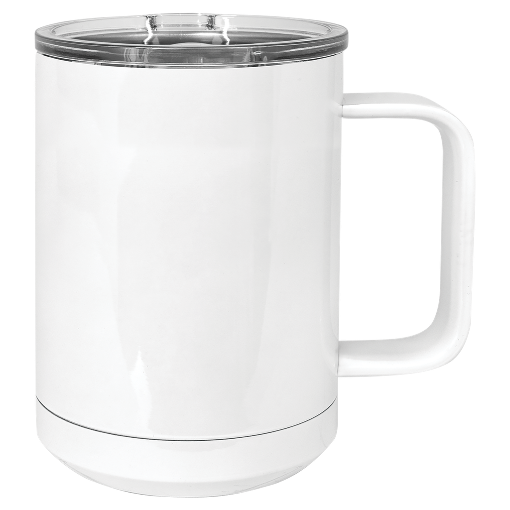 Sublimatable Polar Camel 15 oz. White Vacuum Insulated Mug w/Slider Lid