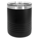 Polar Camel Ringneck 10 oz. Black Vacuum Insulated Tumbler with Clear Lid