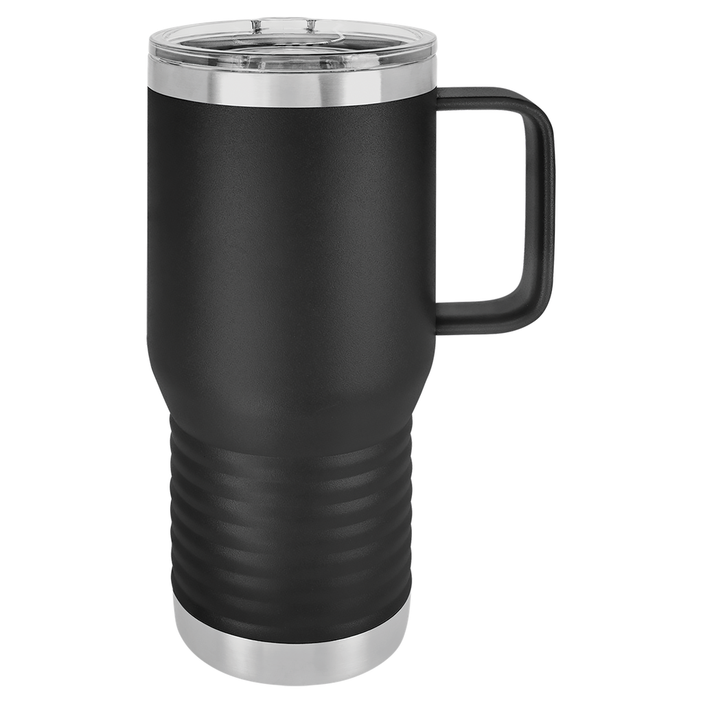 Polar Camel 20 oz. Black Vacuum Insulated Travel Mug with Slider Lid