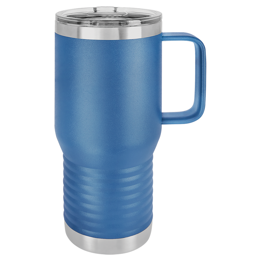 Polar Camel 20 oz. Royal Blue Vacuum Insulated Travel Mug with Slider Lid