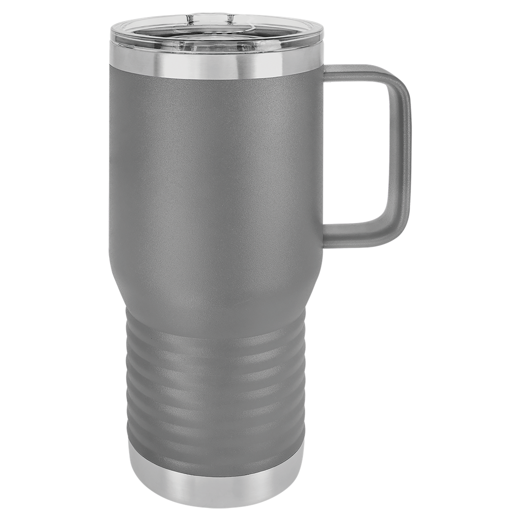 Polar Camel 20 oz. Dark Gray Vacuum Insulated Travel Mug with Slider Lid