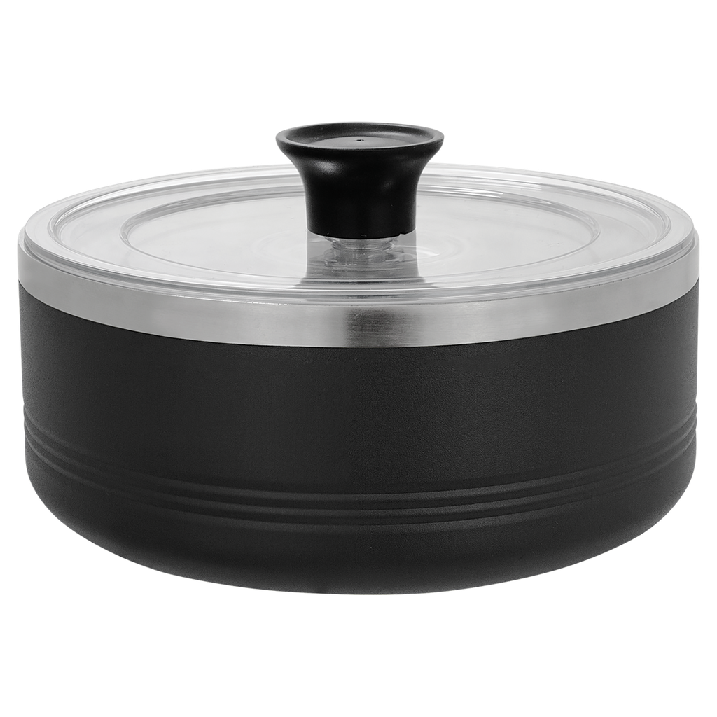 Polar Camel Black 1 1/4 Quart Serving Bowl with Lid