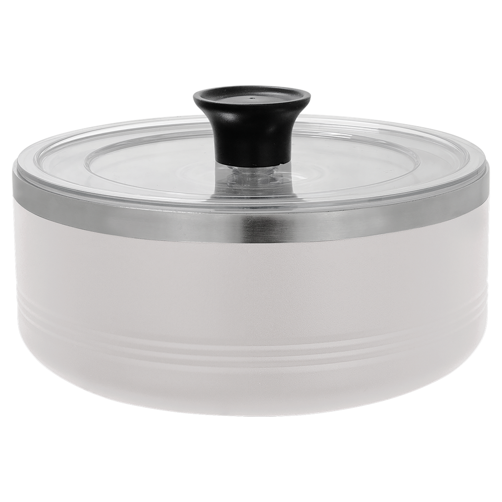 Polar Camel White 1 1/4 Quart Serving Bowl with Lid