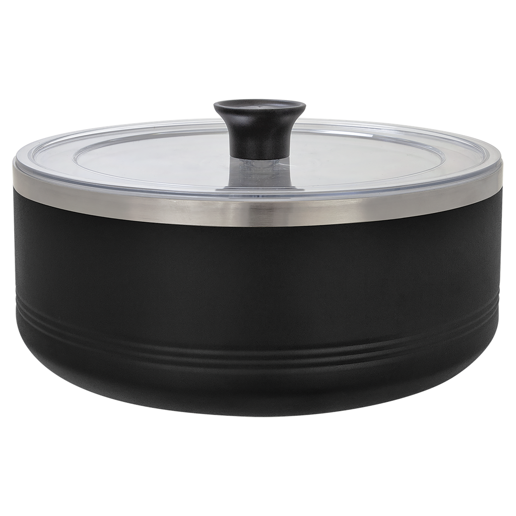Polar Camel Black 3 Quart Serving Bowl with Lid and Dynasub Insert