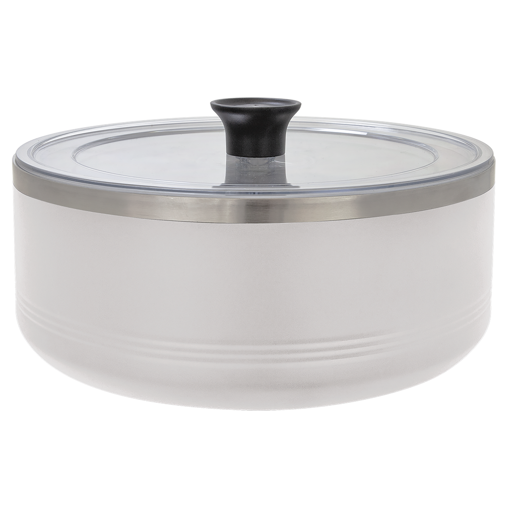 Polar Camel White 3 Quart Serving Bowl with Lid