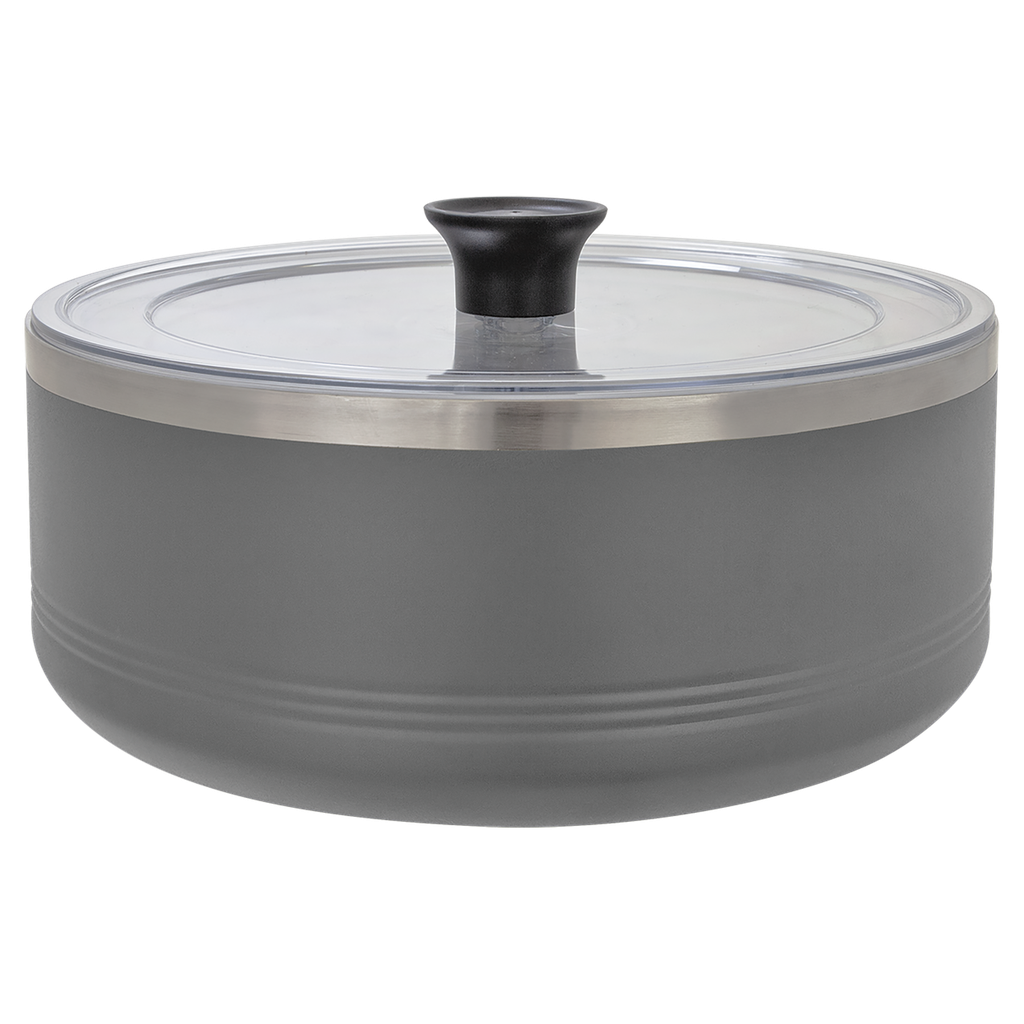 Polar Camel Gray 3 Quart Serving Bowl with Lid