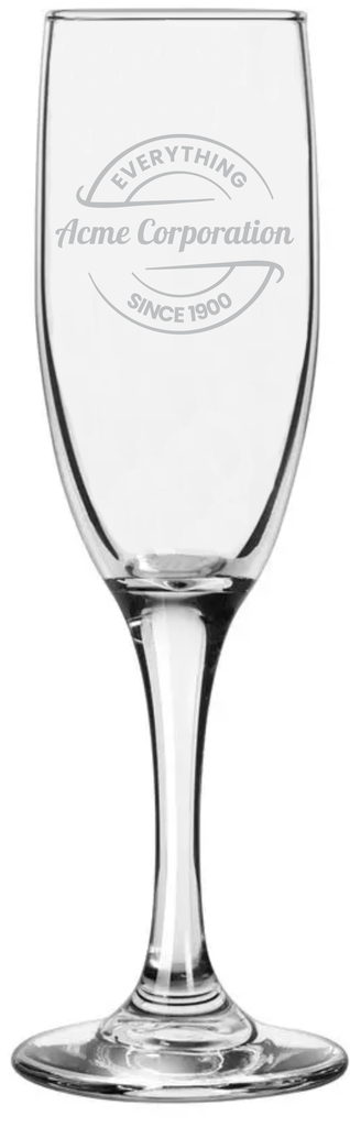 Acopa 6 oz. Customizable Flute Glass - 12/Case
