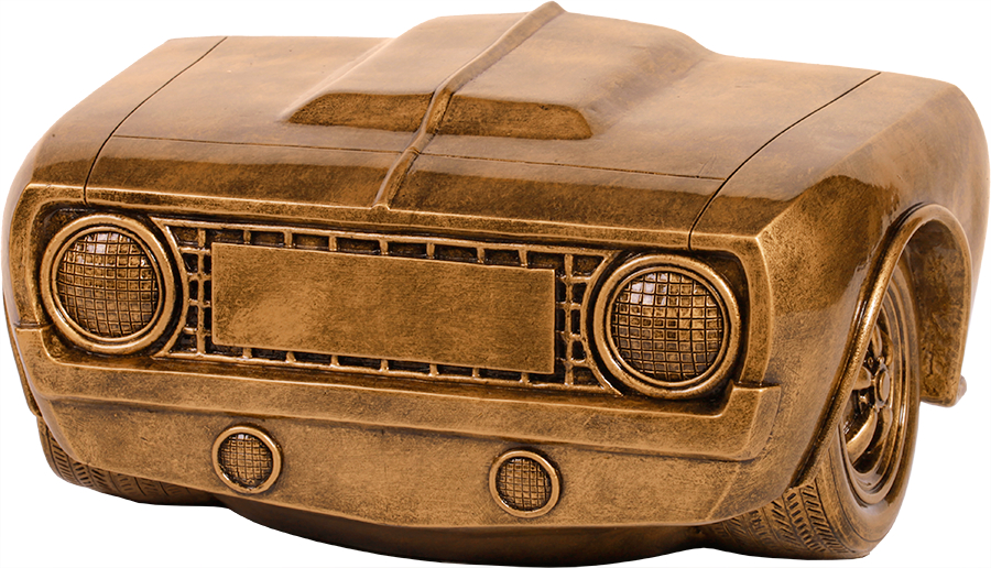 8 1/8" x 4 1/4" Antique Gold Car Grill Resin