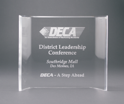 10" x 7" Clear Acrylic Crescent