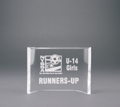 6" x 4" Clear Acrylic Crescent