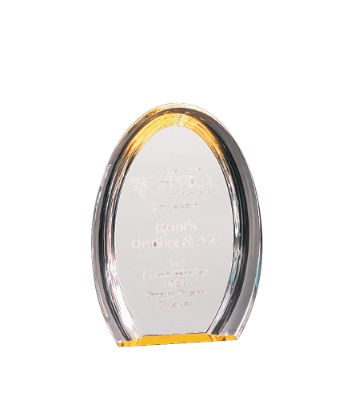 7" Gold Oval Halo Acrylic
