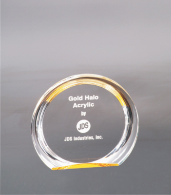 5 3/8" Gold Round Halo Acrylic