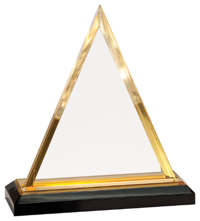 7 3/4" Gold Triangle Impress Acrylic