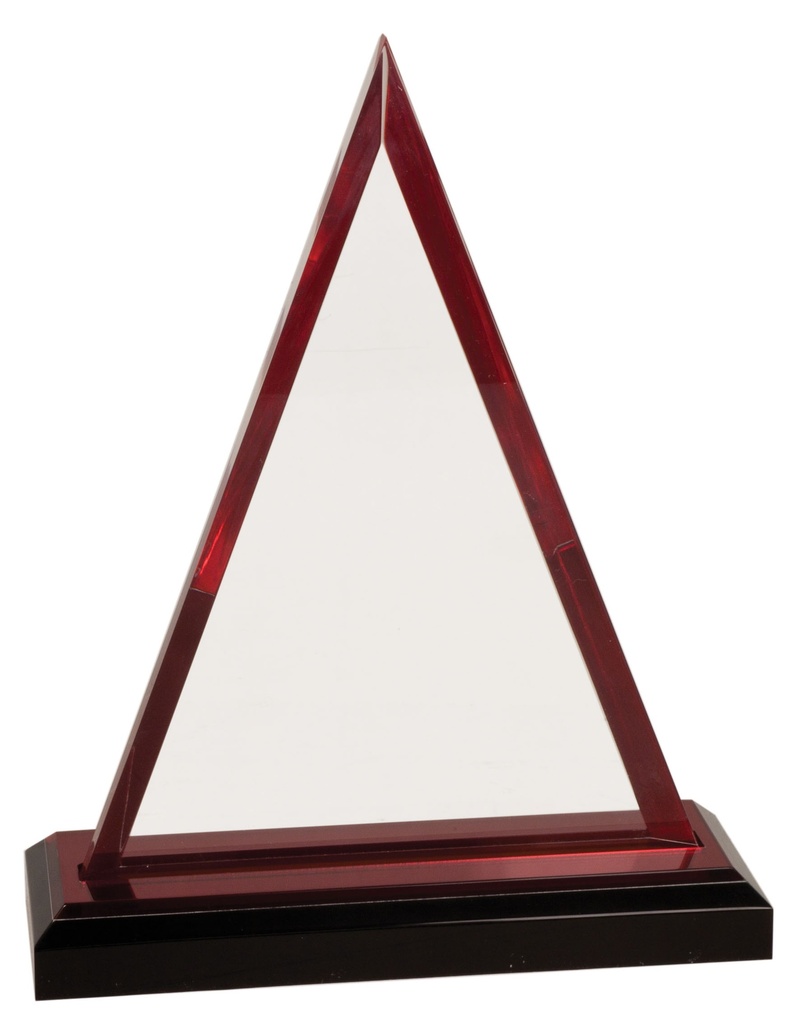 7 3/4" Red Triangle Impress Acrylic