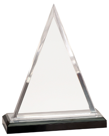 8 3/4" Silver Triangle Impress Acrylic