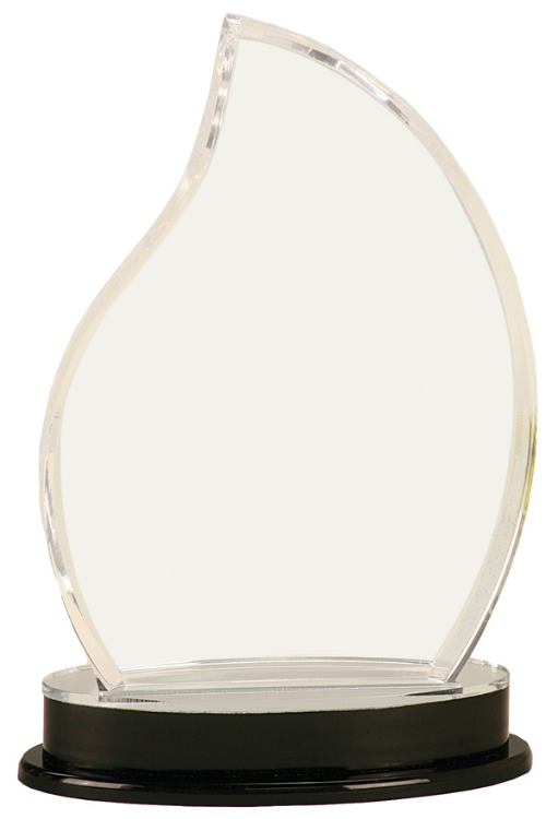 8 1/4" Silver Flame Impress Acrylic