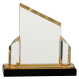 7" x 7" Gold Beveled Post Impress Acrylic