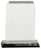 3 1/2" x 5 1/2" Silver Clipped Corner Impress Acrylic