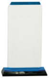 3 1/2" x 7 1/2" Blue Clipped Corner Impress Acrylic