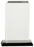 3 1/2" x 6 1/2" Silver Clipped Corner Impress Acrylic
