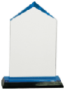 3 1/2" x 6 1/2" Blue Jewel Impress Acrylic