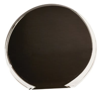 6 1/4" Black/Clear Luminary Circle Acrylic