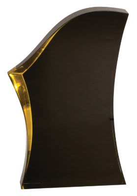 7" Black/Gold Luminary Surge Acrylic