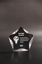 6" Black/Clear Luminary Star Acrylic