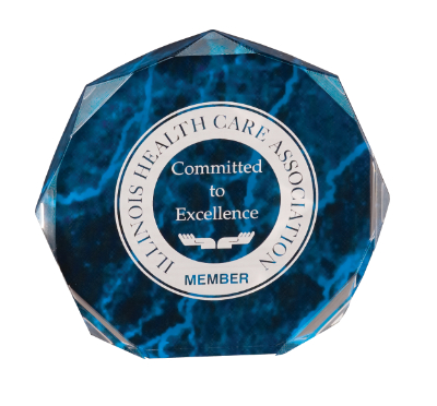 7" Blue Marble Octagon Acrylic Award