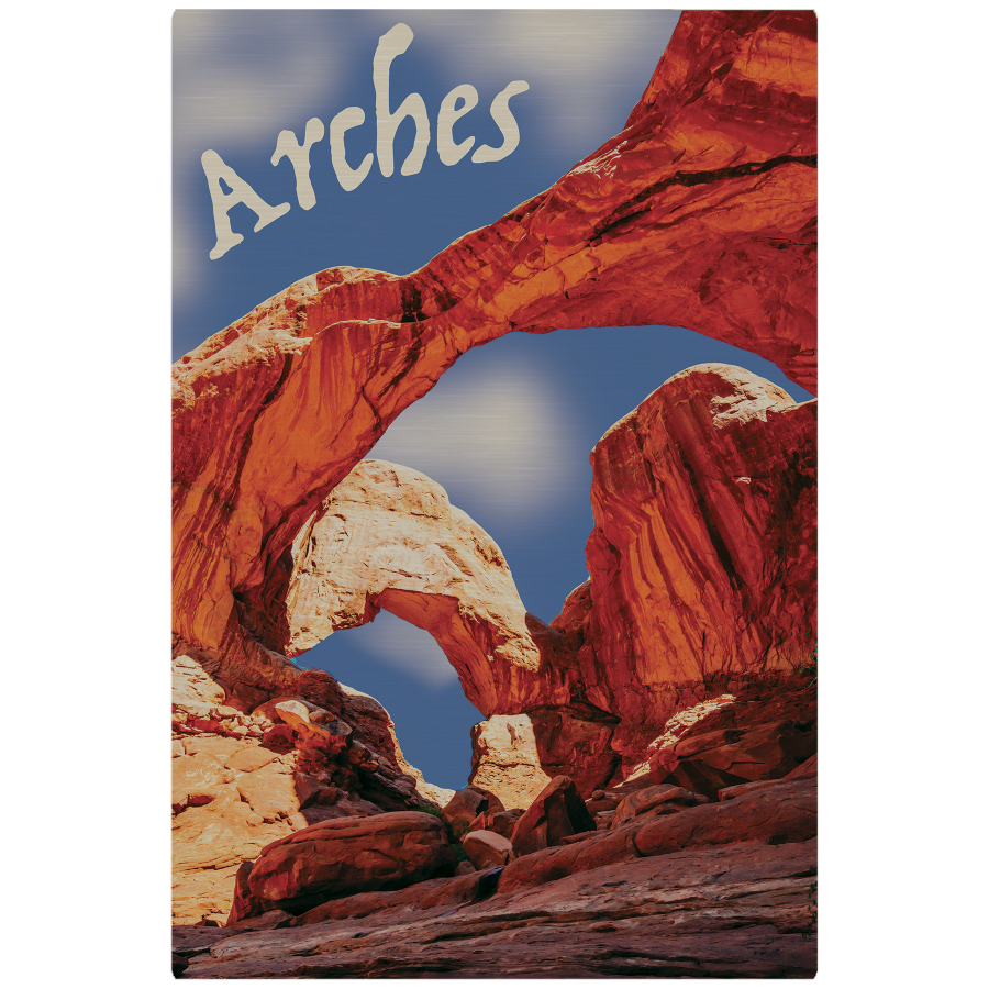 8" x 12" Gloss Silver ChromaLuxe Aluminum Photo Panel