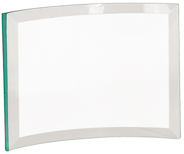 7" x 5" x 3/8" Jade Glass Crescent