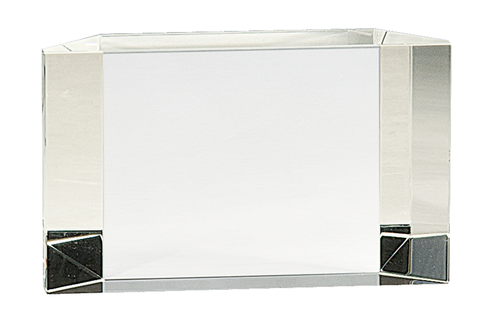5" x 3" Clear Crystal Facet Block