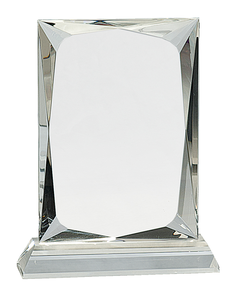 7 1/4" Crystal Rectangle on Clear Base